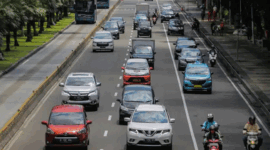 Ganjil genap Jakarta. (Liputan6.com/Faizal Fanani)