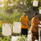 Ide Kebun Cabai Gantung dari Galon Bekas dan Tali Gantung untuk Ibu-ibu Penggerak Bank Sampah/AI