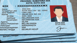 Ilustrasi KTP.(Ilustrasi ini dibuat dengan AI.