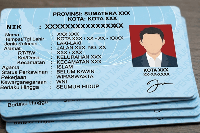 Ilustrasi KTP.(Ilustrasi ini dibuat dengan AI.