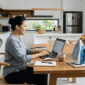 Ilustrasi WFH, work from home. Sosiolog UI menilai WFH Jumat untuk ASN tidak otomatis membentuk budaya kerja baru jika hanya dipahami sebagai pemindahan lokasi kerja dari kantor ke rumah.(Google Gemini AI)
