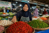 Pedagang Cabe di Pasar (Foto: Ist)
