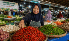 Cabai dan Daging Naik di Pasar Tanjung Bajure Sungai Penuh