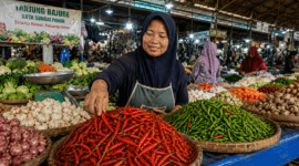 Pedagang Cabe di Pasar (Foto: Ist)