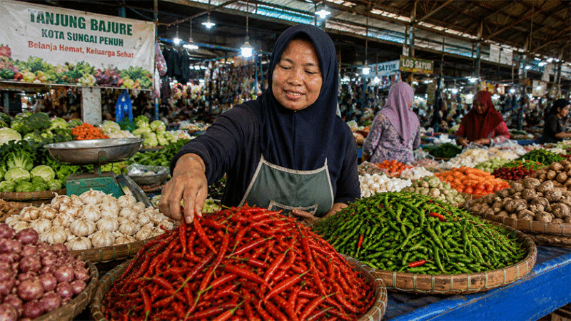 Pedagang Cabe di Pasar (Foto: Ist)