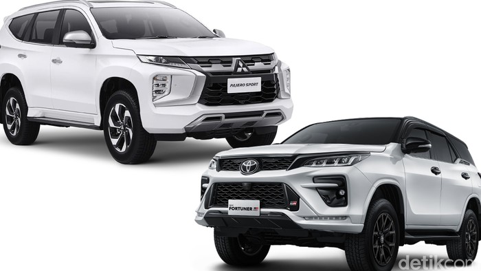 Fortuner-Pajero Sport. Foto: Ilustrasi: Tim detikOto
