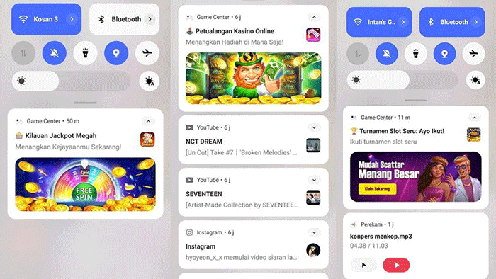Foto: Popup Judi Online. (Tangkapan Layar HP Oppo)