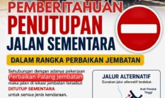 Penutupan Sementara Jembatan Kerinduan, Arus Lalu Lintas di Alihkan