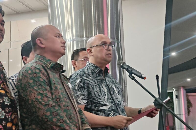 Direktur Penyidikan Jaksa Agung Muda Bidang Tindak Pidana Khusus (Dirdik Jampidsus) Kejagung, Syarief Sulaeman Nahdi dalam konferensi pers di Gedung Bundar Kejagung, Jakarta, Jumat (12/6/2026).(KOMPAS.com/NICHOLAS RYAN ADITYA)