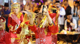 Malam Pergelaran Seni Budaya yang digelar di Luhah Rio Mangku Bumi, Kamis malam (25/6).( poto : istimewa)