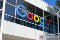 Logo Google yang terpasang di Silicon Valley, San Francisco, Amerika Serika.( Ilustrasi  poto : ANTARA )