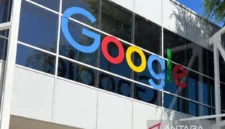 Logo Google yang terpasang di Silicon Valley, San Francisco, Amerika Serika.( Ilustrasi poto : ANTARA )