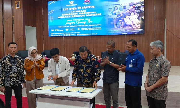 Penanda tanganan MOU antara LSF RI dengan UIN Imam Bonjol Padang( poto : infosumbar.net )