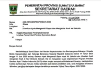 Pemerintah Provinsi Sumatera Barat mulai menjalankan gerakan ayah ambil rapor dan mengantar anak ke sekolah.( padangkita.com )