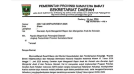 Pemerintah Provinsi Sumatera Barat mulai menjalankan gerakan ayah ambil rapor dan mengantar anak ke sekolah.( padangkita.com )