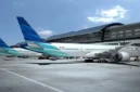 Deretan pesawat milik maskapai penerbangan Garuda Indonesia. ( poto : padangkita.com )