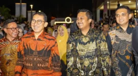 Menteri Kebudayaan Fadli Zon(kiri) dan Wakil Gubernur Sumatera Barat, Vasko Ruseimy(kanan).( poto : padangkita.com )
