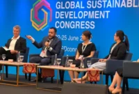 Wali Kota Padang Fadly Amran tampil sebagai salah satu keynote speaker dalam Global Sustainable Development Congress (GSDC) 2026.( poto : padangkita.com )