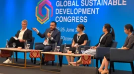 Wali Kota Padang Fadly Amran tampil sebagai salah satu keynote speaker dalam Global Sustainable Development Congress (GSDC) 2026.( poto : padangkita.com )