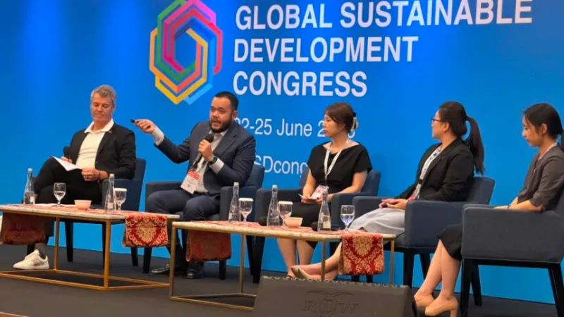 Wali Kota Padang Fadly Amran tampil sebagai salah satu keynote speaker dalam Global Sustainable Development Congress (GSDC) 2026.( poto : padangkita.com )