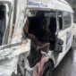 Kecelakaan Toyota Hiace terjadi di Jorong Air Putih, Kenagarian Lubuk Bangku, Kecamatan Harau, Kabupaten Limapuluh Kota, Rabu (17/6/2026).( poto : langgam.id )
