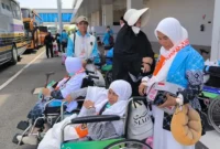 Proses pemulangan jemaah haji Padang 2026.( poto : langgam.id )