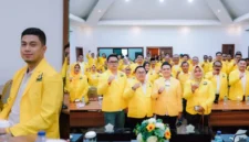 Muhammad Rizky Ananda, B.Mkt(Hons.), pengurus Bidang Kaderisasi dan Keanggotaan DPD Partai Golkar Kota Padang, mengikuti Rapat Pleno DPD Partai Golkar Kota Padang, Sabtu (27/6/2026).( poto : padek.jawapos.com )