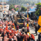 Penyambutan Tiang Karamentang di Rio Mendiho