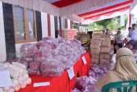 Pemerintah Kota Payakumbuh menggelar program gerakan pangan murah payakumbuh di halaman Kantor Camat Payakumbuh Barat pada Rabu (22/7/2026).(poto: kabarsumbar.com).
