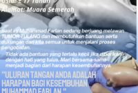 Karang Taruna Mekar Jaya Muara Semerah galang open donasi untuk Muhammad Farlan yang idap tumor tulang.(poto: istimewa).