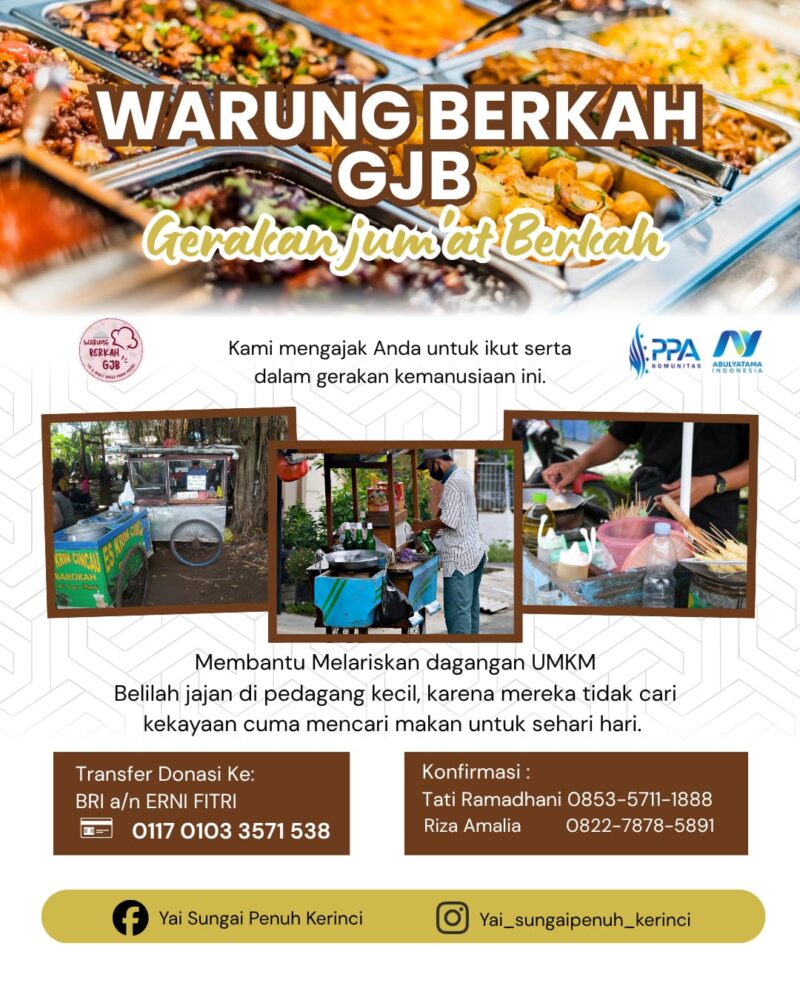 Yayasan Abulyatama Indonesia kembali menggelar Program Warung Berkah GJB pekan ini setiap hari Jum'at.