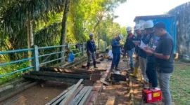 Perumda  Air Minum Kota Padang mulai melakukan perbaikan bangunan accelerator Instalasi Pengolahan Air (IPA) Gunung Pangilun.(poto: padangkita.com).