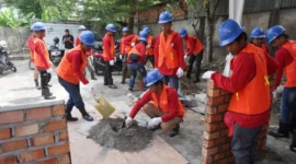 PT Semen Padang menggelar pelatihan dan sertifikasi kompetensi pekerja konstruksi di Jambi.(poto: istimewa)