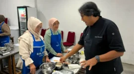 Pelatihan Produk Turunan Kopi Bantjah yang diselenggarakan oleh PT Semen Padang.(poto: padangkita.com)