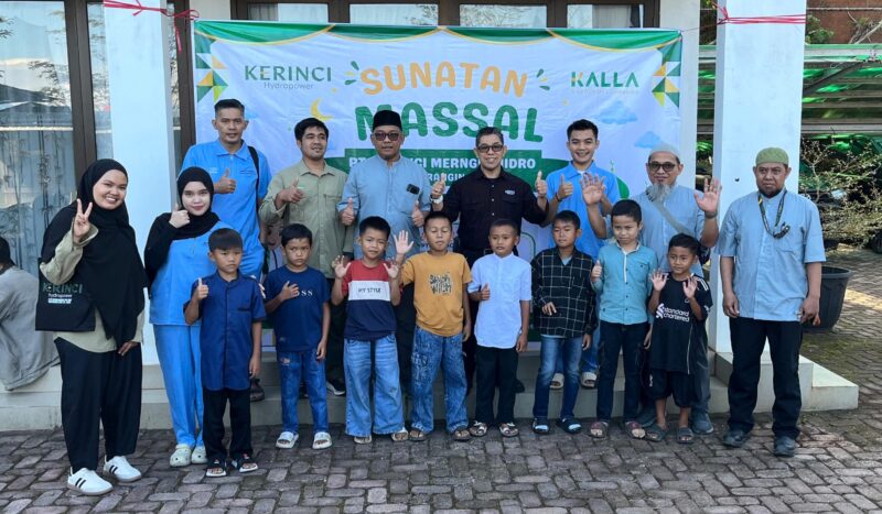 PT PLTA Kerinci Merangin Hidro Gelar Sunatan Massal Gratis.( poto : istimewa)