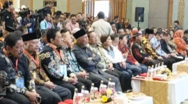 Gubernur Sumatera Barat (Sumbar), Mahyeldi Ansharullah menghadiri Rapat Kerja Asosiasi Pemerintahan Provinsi Seluruh Indonesia (APPSI) yang digelar di NTB.(Poto: padangkita.com).
