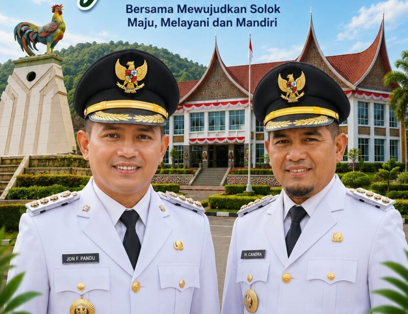 Bupati dan Wakil Bupati Solok, Jon Firman Pandu - Chandra.( poto: koranpadang.com).