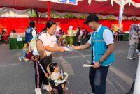 Hadir di Bhayangkara Run, PLN ULP Solok Sosialisasikan Promo Tambah Daya PLN Hingga 27 Juli.(poto: radarsumbar.com).