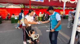 Hadir di Bhayangkara Run, PLN ULP Solok Sosialisasikan Promo Tambah Daya PLN Hingga 27 Juli.(poto: radarsumbar.com).