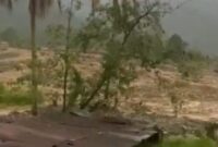 Dua jorong di Nagari Sungai Batang, Kecamatan Tanjung Raya, Kabupaten Agam, dilanda banjir pada Senin malam (6/7/2026).( poto : infosumbar.net )