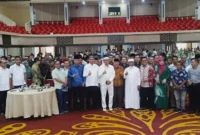 Wakil Gubernur Sumatera Barat (Sumbar) Vasko Ruseimy menghadiri Pembukaan Musyawarah Wilayah (Muswil) VII KAHMI Sumbar di Auditorium Universitas Negeri Padang (UNP), Sabtu (18/7/2026).(poto: padangkita.com).