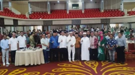 Wakil Gubernur Sumatera Barat (Sumbar) Vasko Ruseimy menghadiri Pembukaan Musyawarah Wilayah (Muswil) VII KAHMI Sumbar di Auditorium Universitas Negeri Padang (UNP), Sabtu (18/7/2026).(poto: padangkita.com).