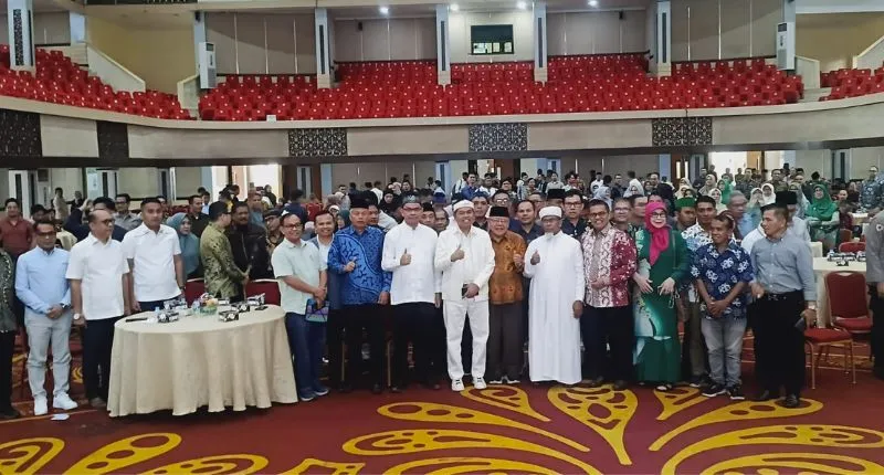 Wakil Gubernur Sumatera Barat (Sumbar) Vasko Ruseimy menghadiri Pembukaan Musyawarah Wilayah (Muswil) VII KAHMI Sumbar di Auditorium Universitas Negeri Padang (UNP), Sabtu (18/7/2026).(poto: padangkita.com).