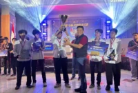 Kapolda Sumbar Cup Road to Kapolri Cup usai menundukkan KK CLAN dari Polres Pesisir Selatan dengan skor meyakinkan 3-0 pada partai final yang berlangsung di Youth Center Padang, Rabu (15/7/2026). (poto: kabarsumbar.com).