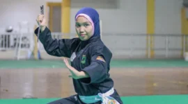 Karyawan Semen Padang Group, Yolla Cynthiana, yang akan tampil mewakili Indonesia pada Hanoi International Martial Arts Festival 2026 yang akan berlangsung pada 7–9 Agustus 2026 di Hanoi, Vietnam.(poto: padangkita.com).