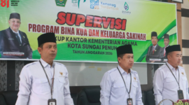 Kantor Kementerian Agama Kota Sungai Penuh menggelar kegiatan Supervisi Bina KUA dan Keluarga Sakinah.(poto: istimewa).