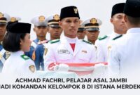 Achmad Fachri, Pelajar Asal Kota Jambi Jadi Komandan Kelompok 8 di Istana Merdeka.(poto: oegopost.id).