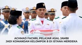 Achmad Fachri, Pelajar Asal Kota Jambi Jadi Komandan Kelompok 8 di Istana Merdeka.(poto: oegopost.id).