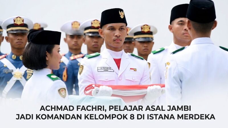 Achmad Fachri, Pelajar Asal Kota Jambi Jadi Komandan Kelompok 8 di Istana Merdeka.(poto: oegopost.id).