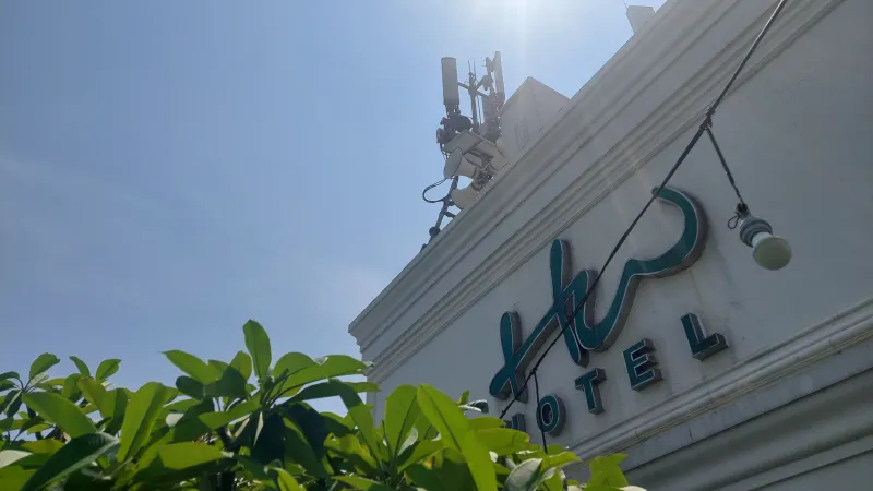 Sirene untuk peringatan dini tsunami yang berada di Hw Hotel Padang.(poto: padangkita.com).